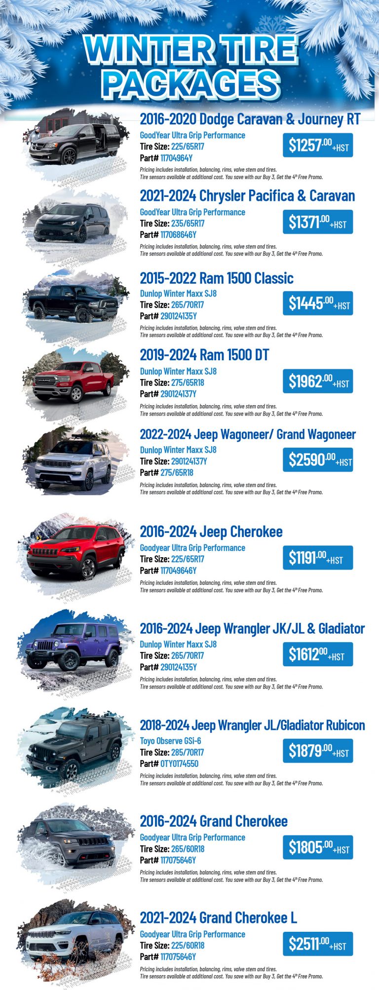 Winter Tire Packages Barrie Chrysler